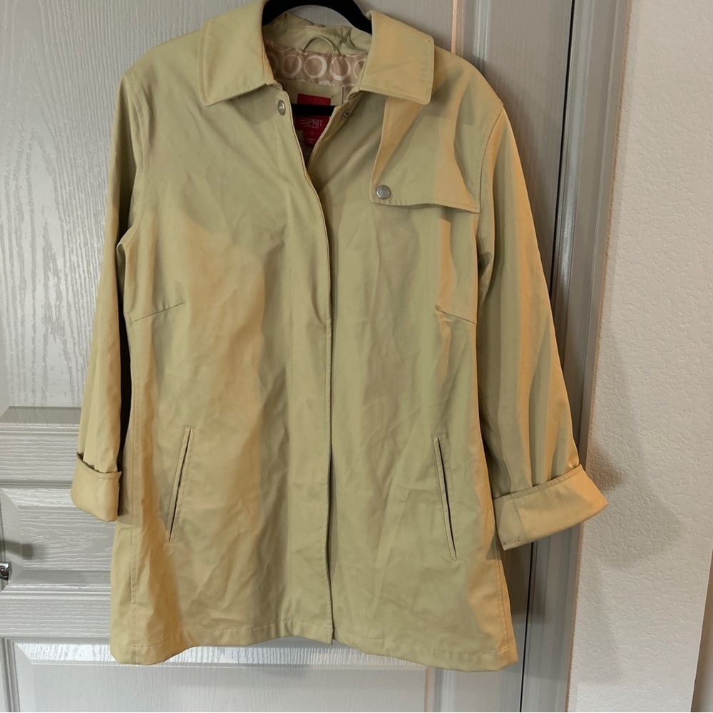 ESPRIT women’s 1X Beige Rain Coat Outerwear